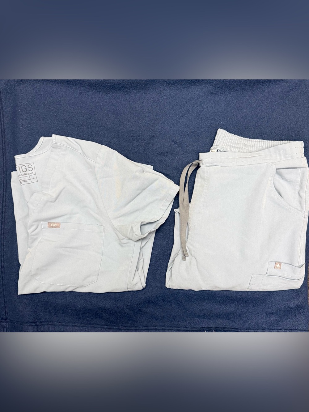 Women’s Casual Drawstring Pants in Light Gray/Blue